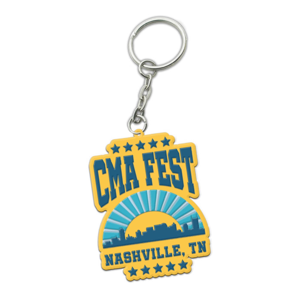 Sunburst Rubber Keychain