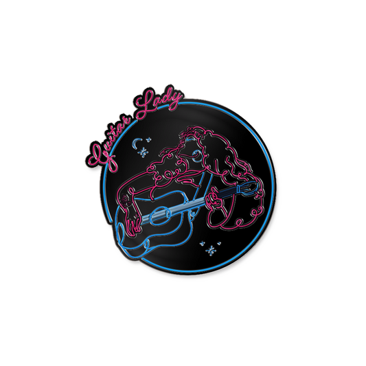 Guitar Lady Enamel Pin