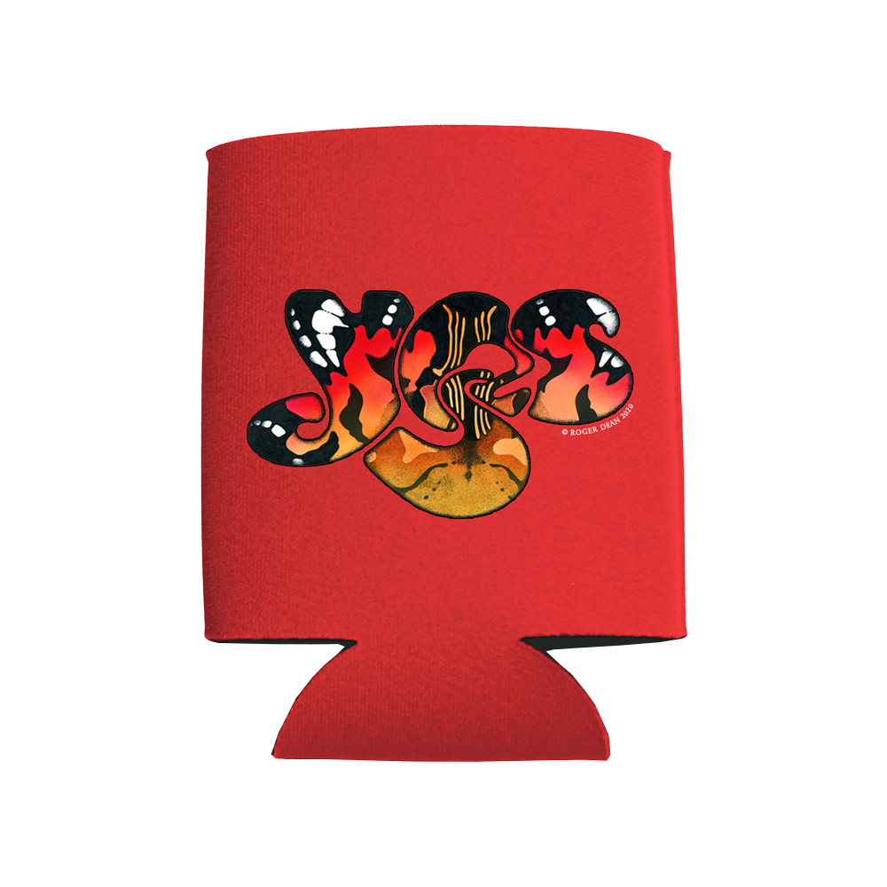 YES monarch logo red sublimated full color koozie.