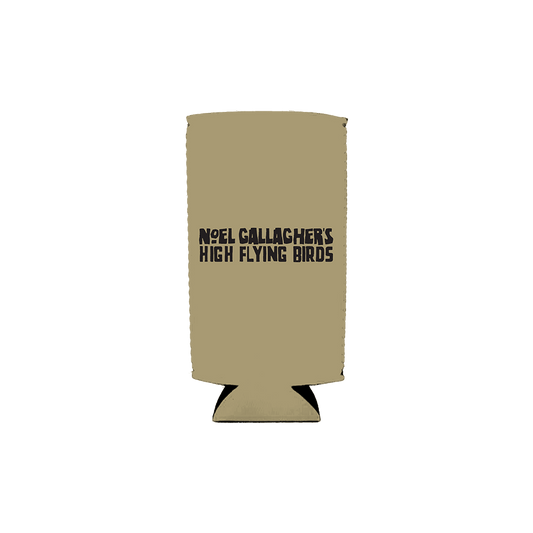 Official Noel Gallagher's High Flying Birds Merchandise. Tall boy koozie featuring logo design.