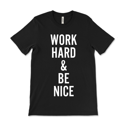 Official Michael Franti Merchandise - Black Work Hard & Be Nice Tee